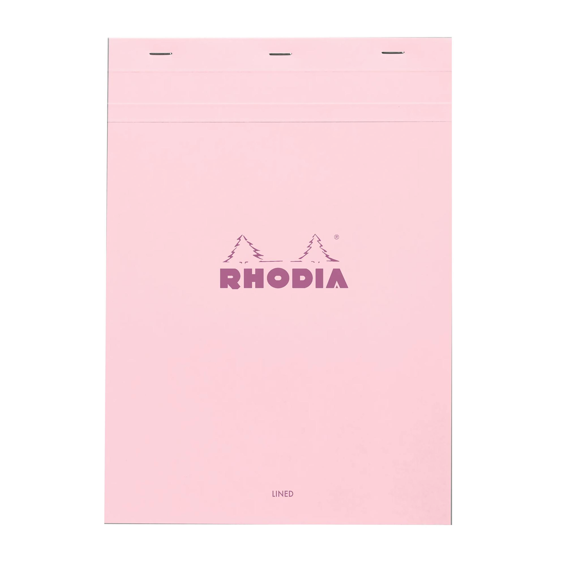 Bloc-notes Rhodia Couleurs ligné Rose agrafé 80 feuilles N°18