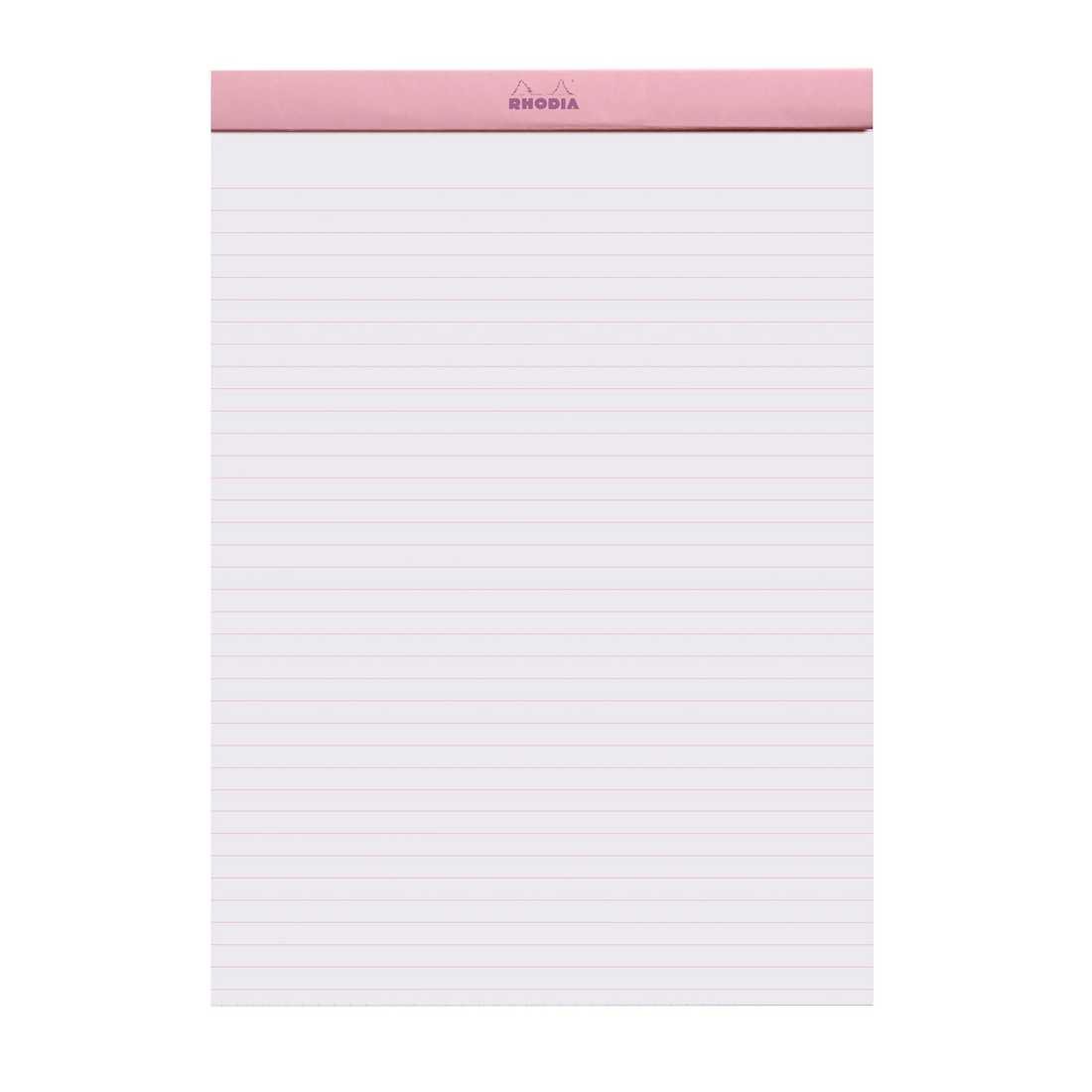 Bloc-notes Rhodia Couleurs ligné Rose agrafé 80 feuilles N°18