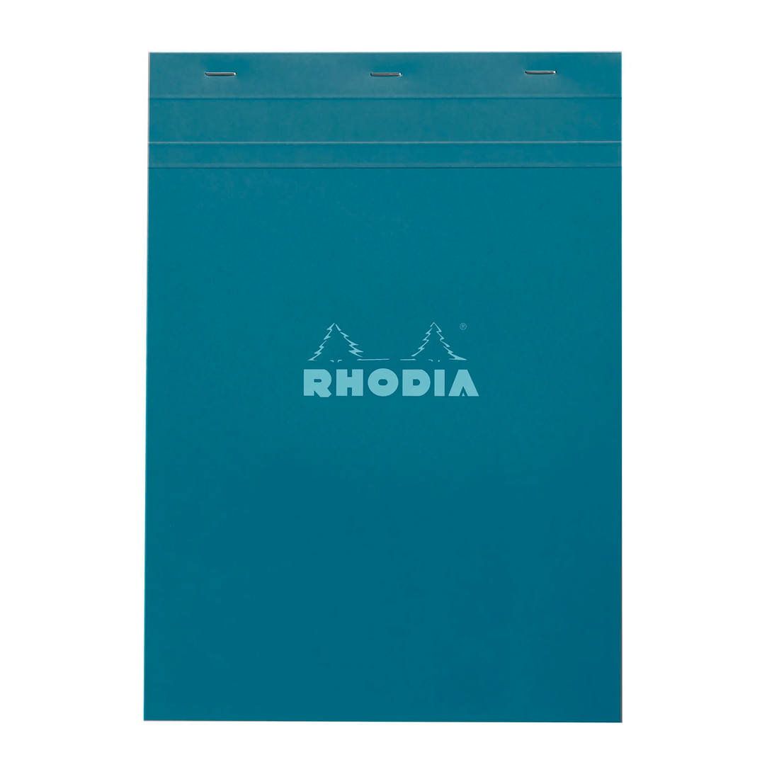Bloc-notes Rhodia Couleurs quadrillé Paon agrafé 80 feuilles N°18