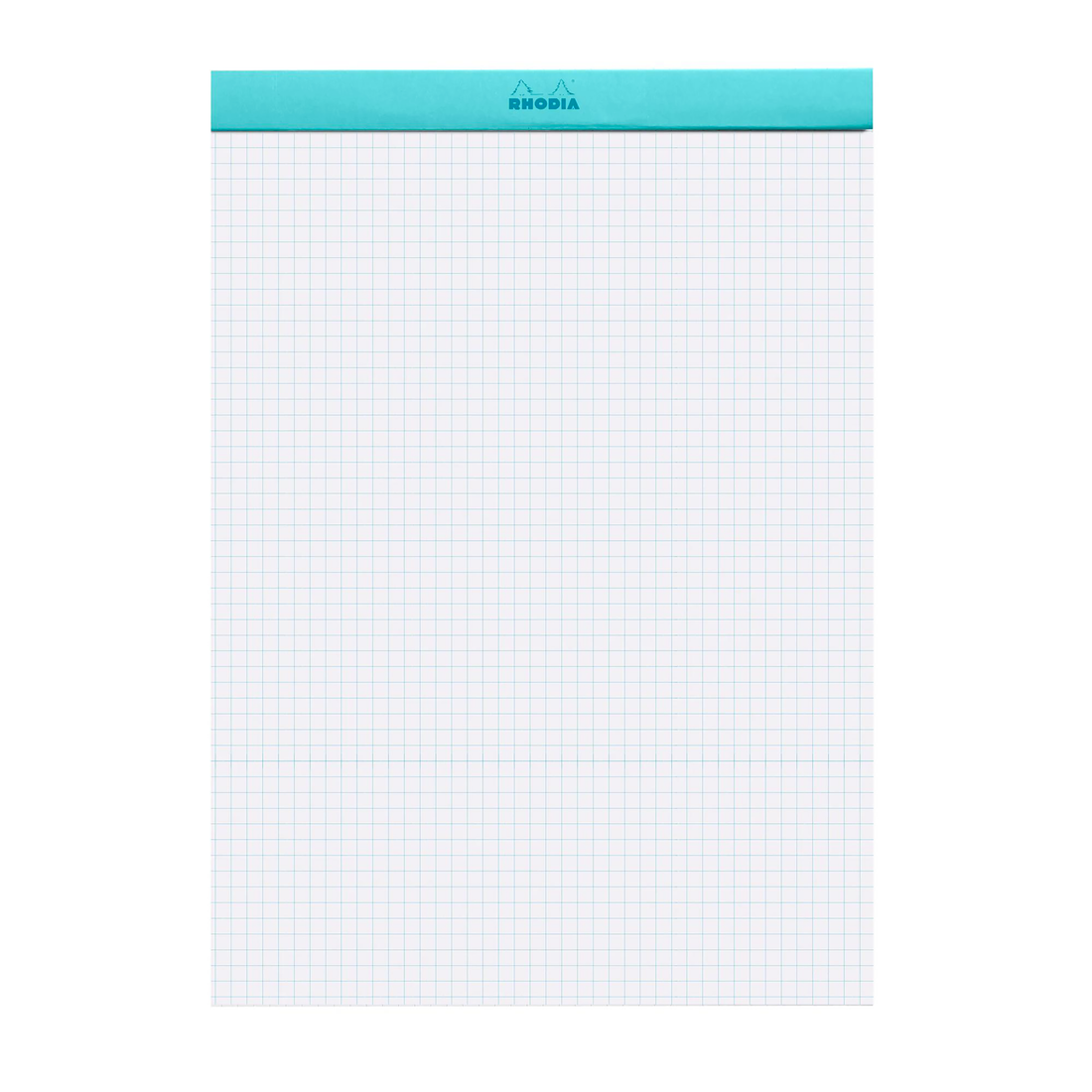 Bloc-notes Rhodia Couleurs quadrillé Azur agrafé 80 feuilles N°18