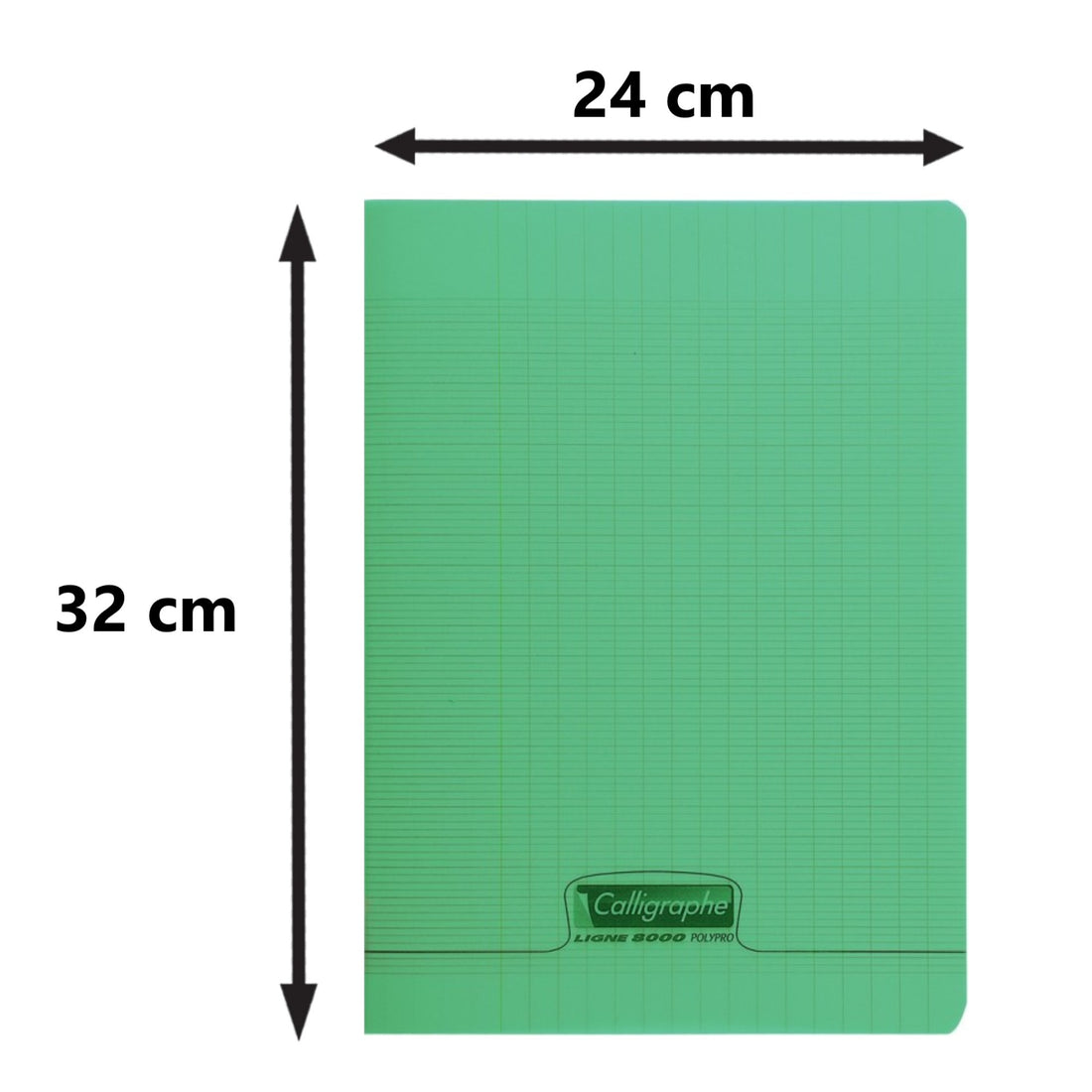 Cahier 8000 polypro seyès vert 48 pages (24x32cm)
