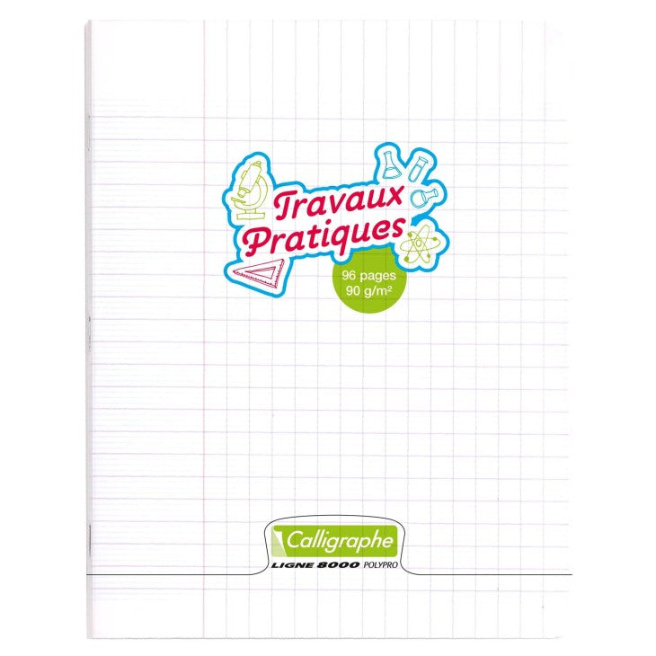 8000 Polypro, Cahier Agrafé de laboratoire 17X22Cm 48Sh. Seyé CLAIREFONTAINE