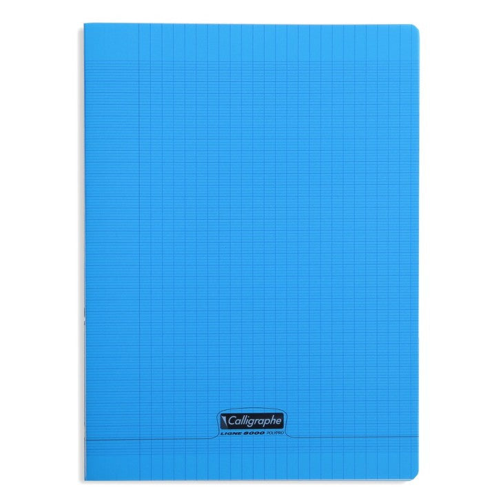8000: cahier polypro agrafé seyès -bleu- 96 pages (24x32cm) CLAIREFONTAINE