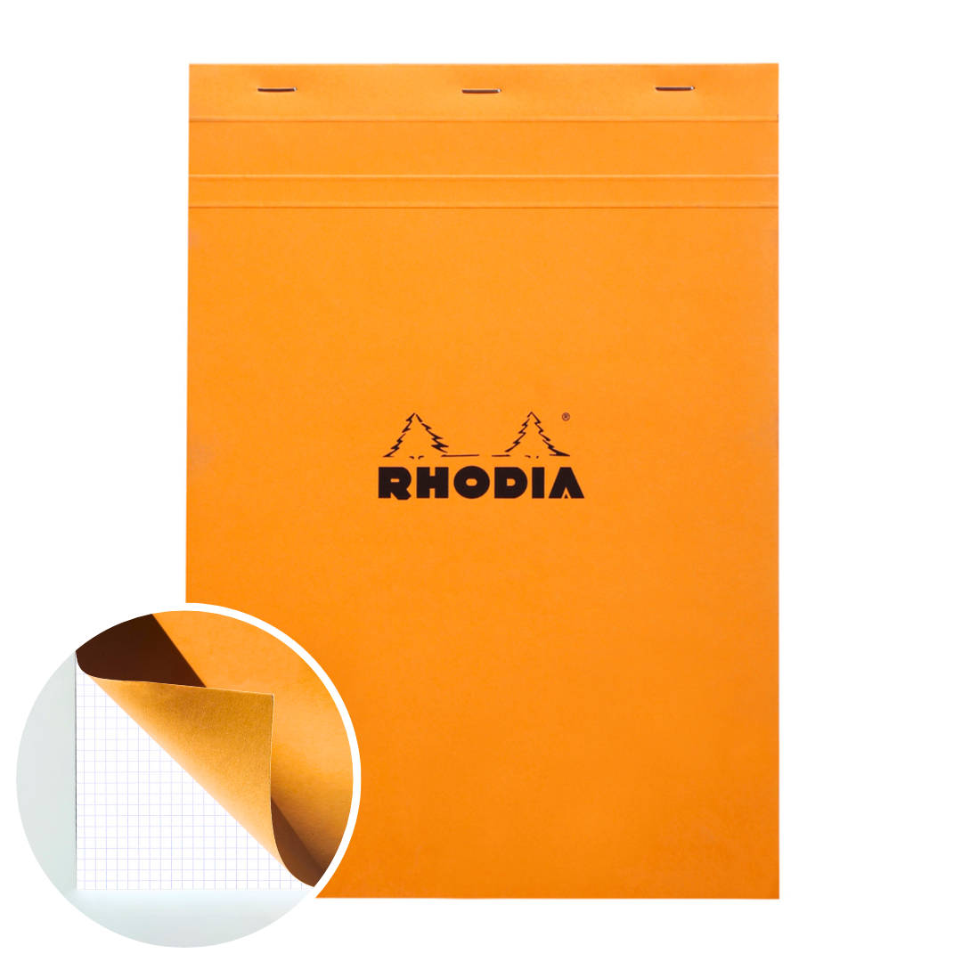 Bloc-Notes Orange  5/5 8,25X11,75 RHODIA