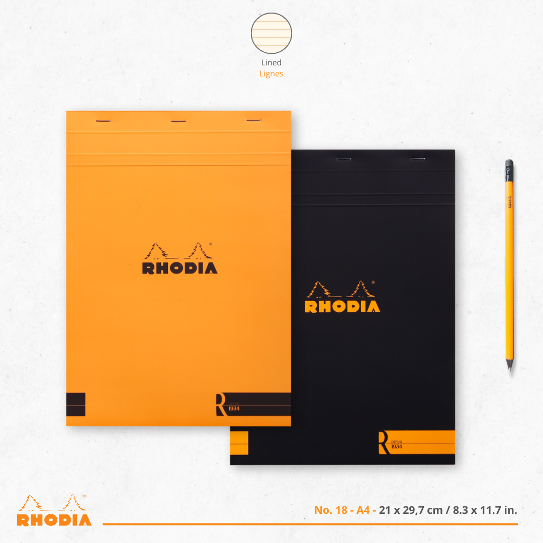 Bloc-Notes 1934 Ligné Noir  8,25X11,75 RHODIA
