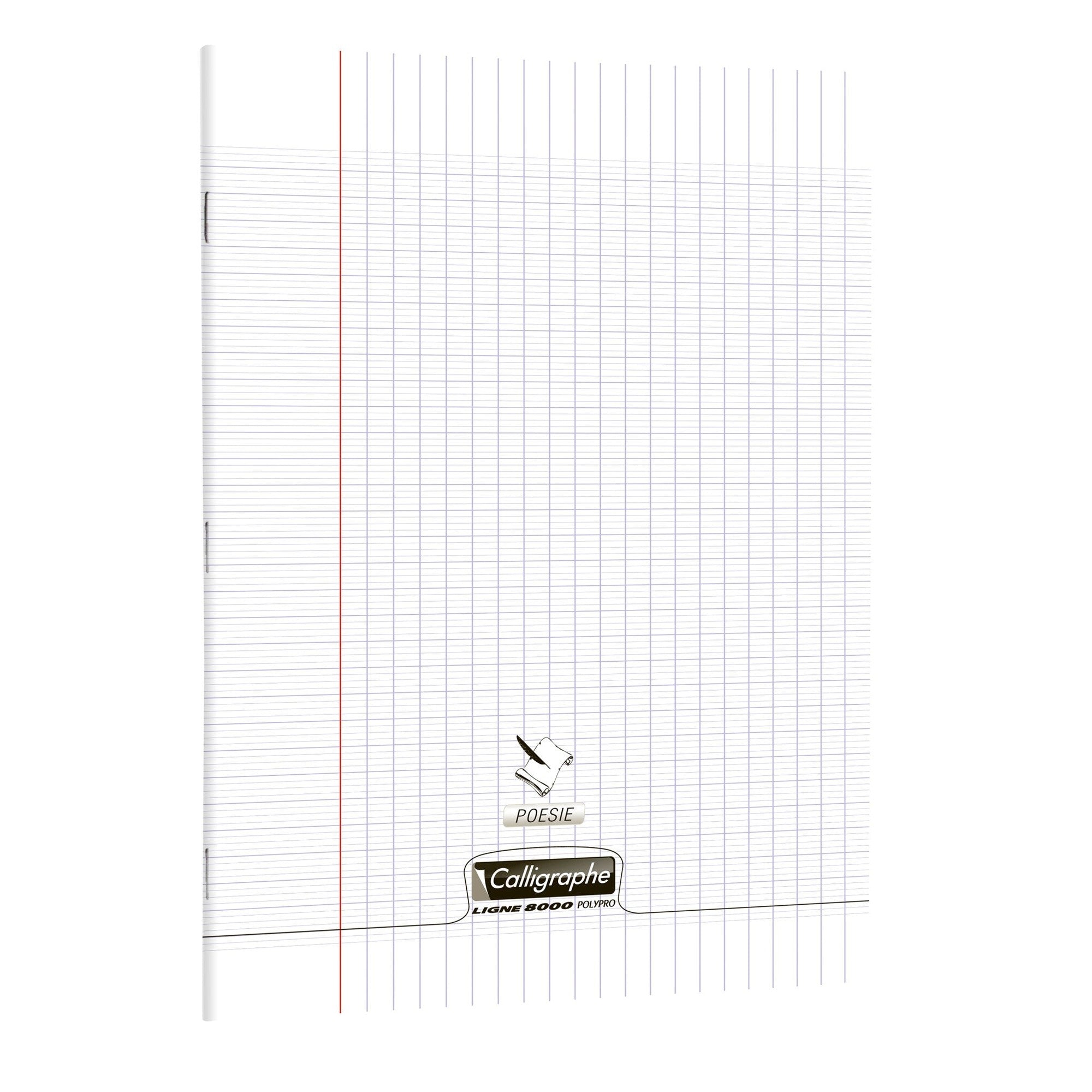 8000: cahier de poésie polypro seyès -incolore- A4. 96 pages (21x29.7cm) CLAIREFONTAINE