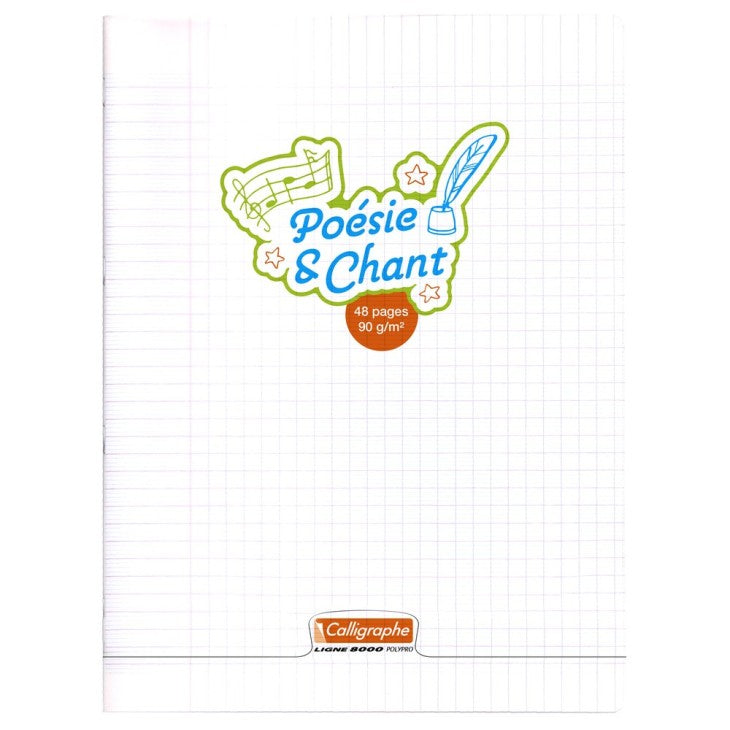 8000 Polypro, Cahier de Poésie Transparent 24X32Cm 24Sh R° CLAIREFONTAINE