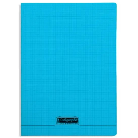 Polypro Staplebound Bleu 21X29.7Cm 96P Carré. 5X5 CLAIREFONTAINE