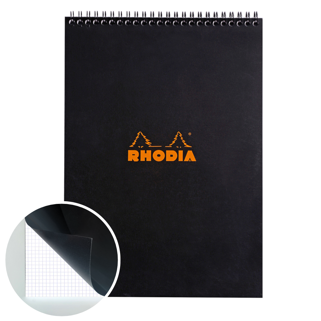Bloc-Notes Noir  5/5 8,25X11,75 RHODIA
