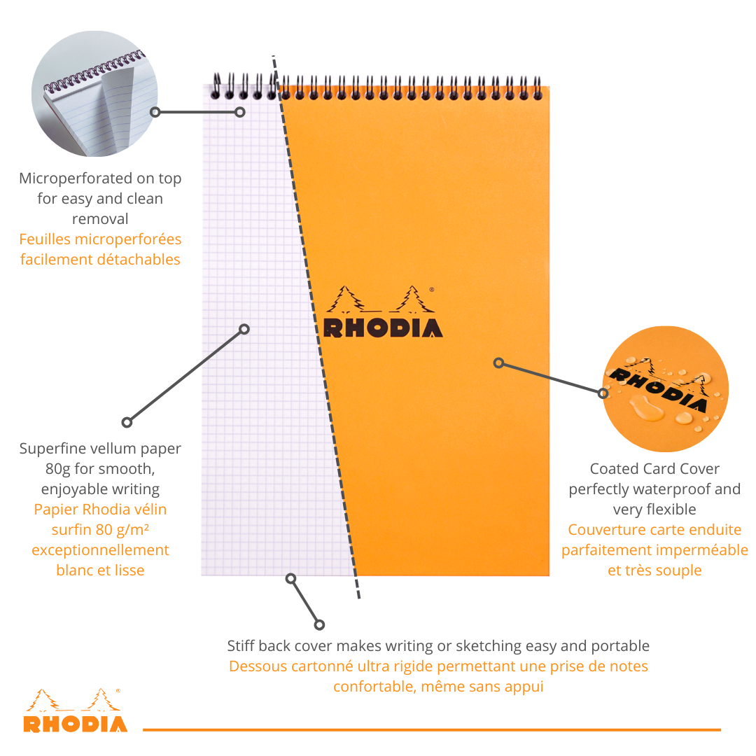 Bloc-Notes Noir  5/5 8,25X11,75 RHODIA