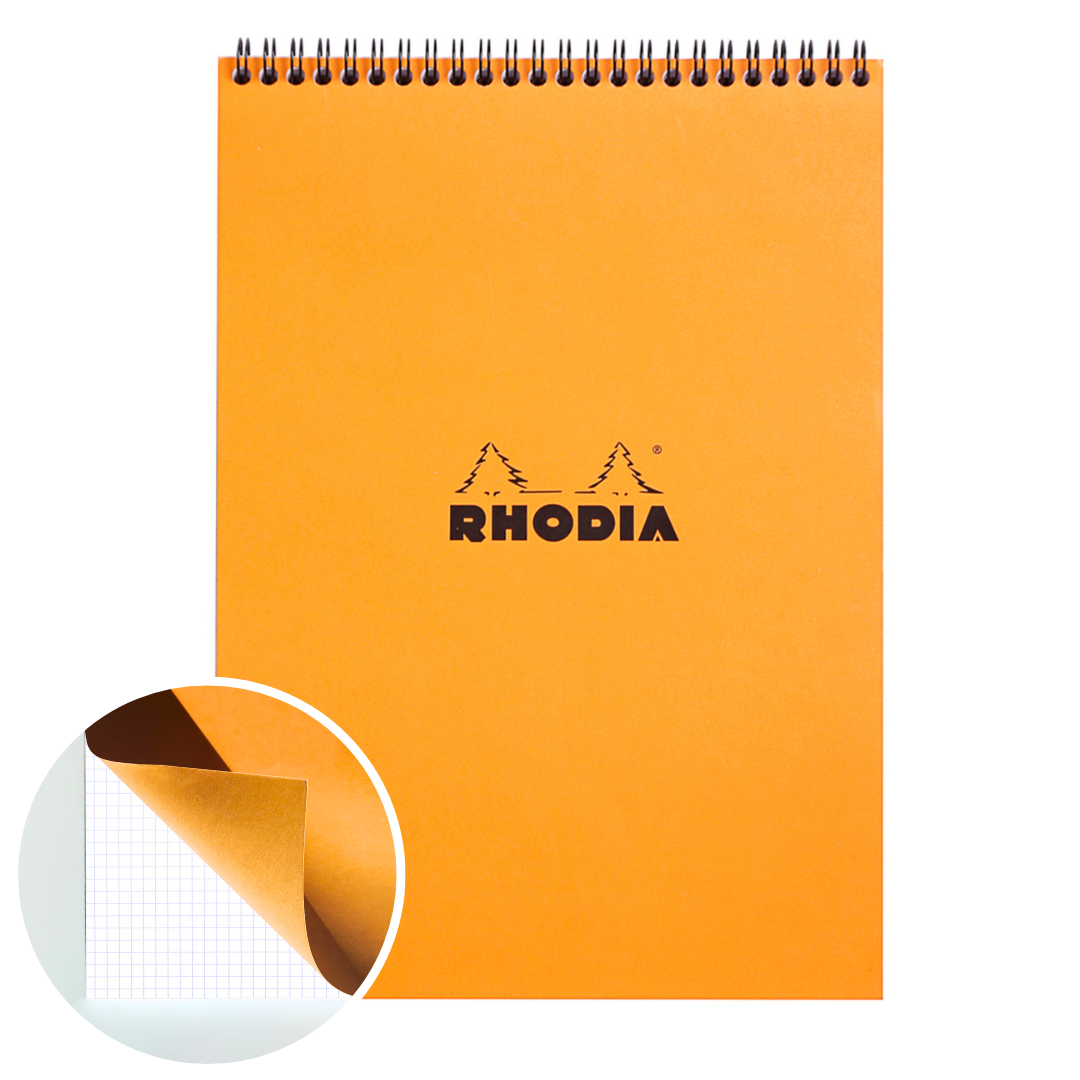 Bloc-Notes Orange 5/5 8,25X11,75 RHODIA