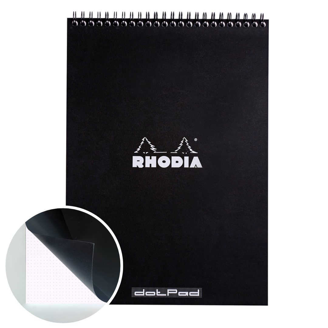 Bloc-Notes Noir Dot 8,25X11,75 RHODIA
