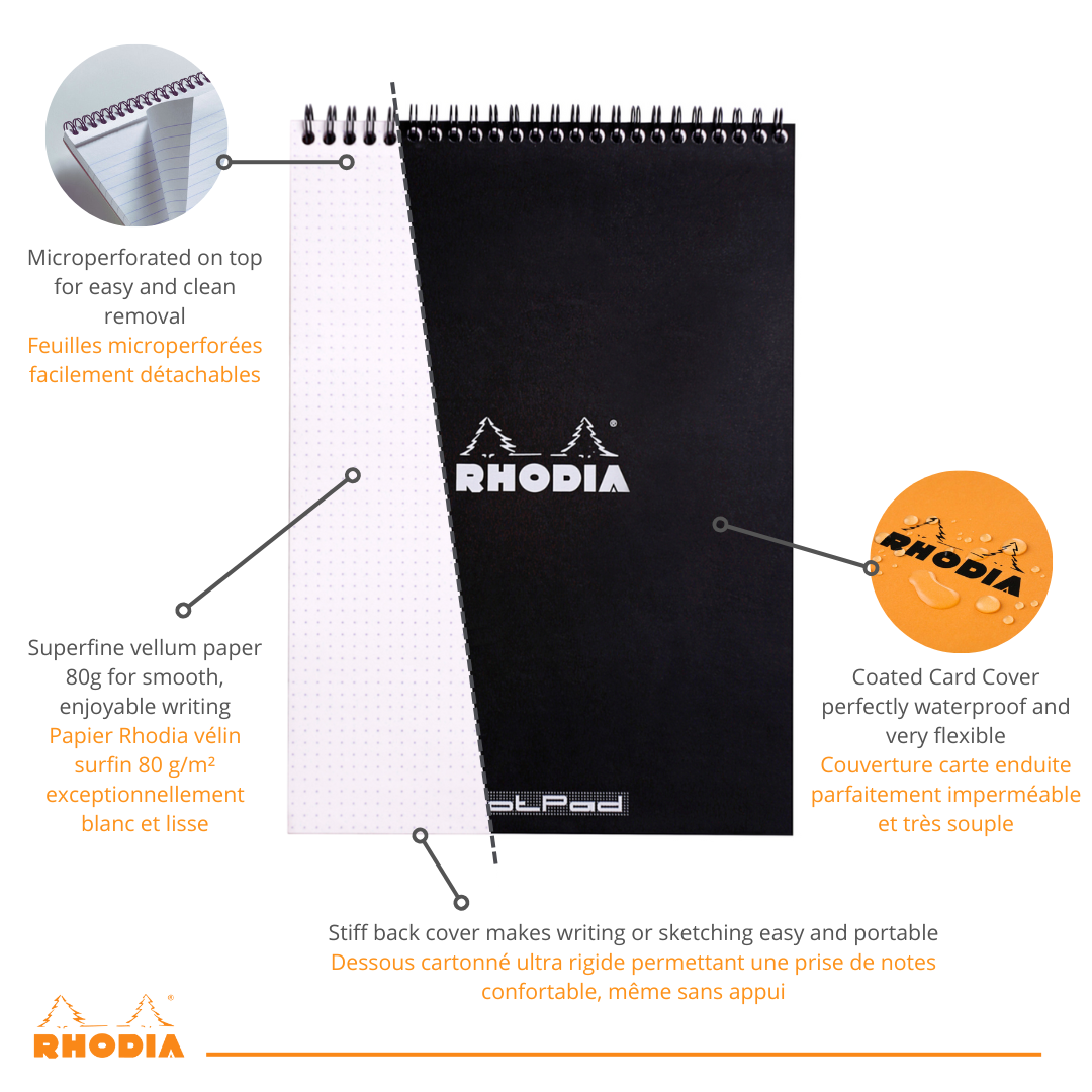 Bloc-Notes Orange Dot 8,25X11,75 RHODIA