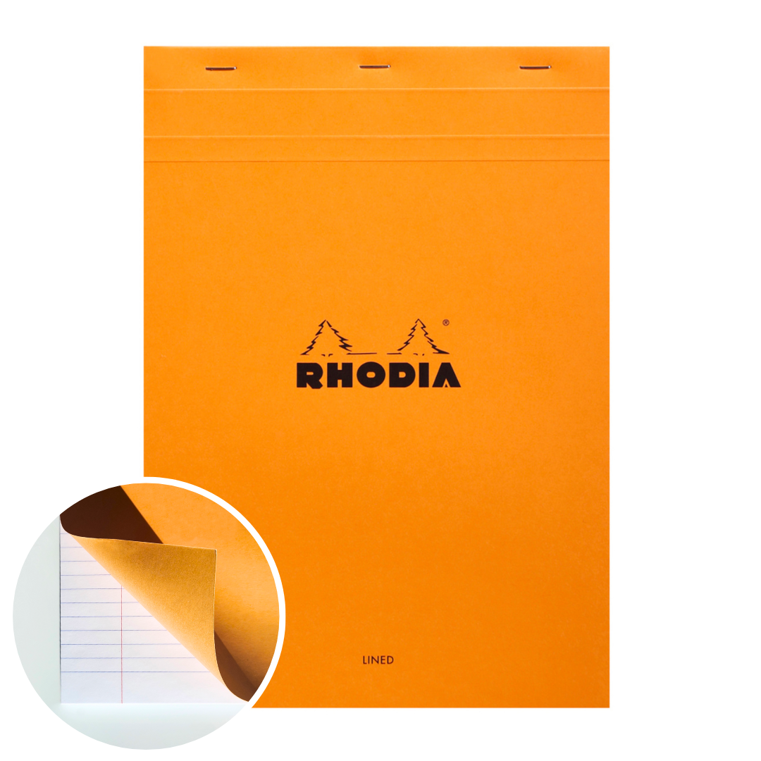 Bloc-Notes Orange  Ligné 8,25X11,75 RHODIA