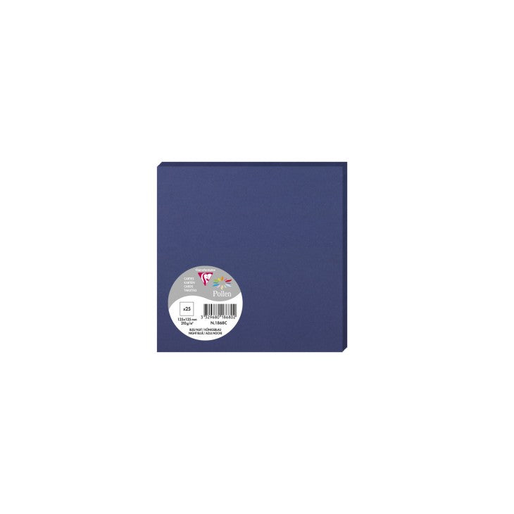 Carte Bleu Nuit 135X135 210G Paquet.25 POLLEN