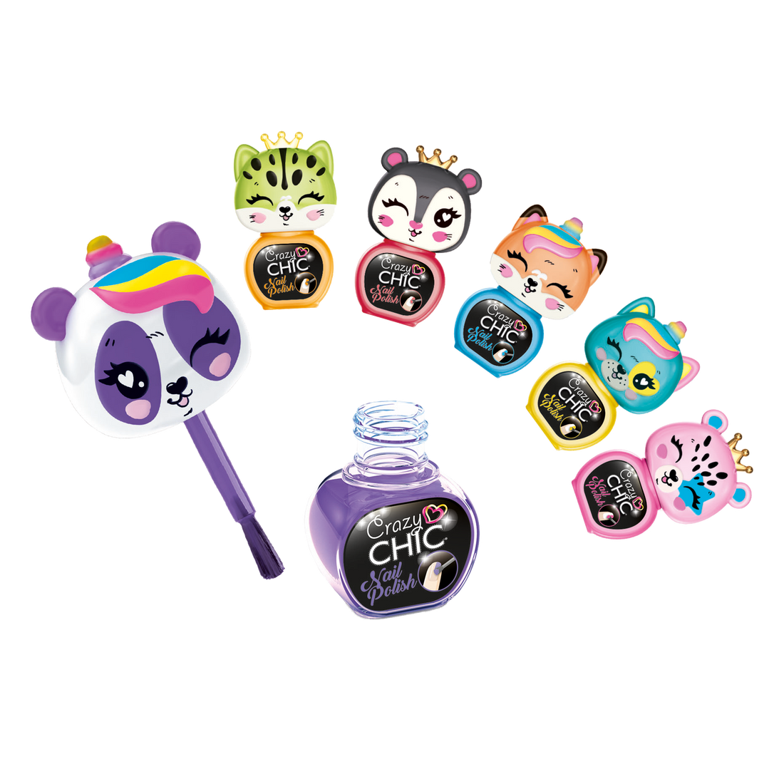 CRAZY CHIC: LOVELY ENS. DE 2 VERNIS À ONGLE (VENDU 36 UNITÉS - 3 MODÈLES) CLEMENTONI