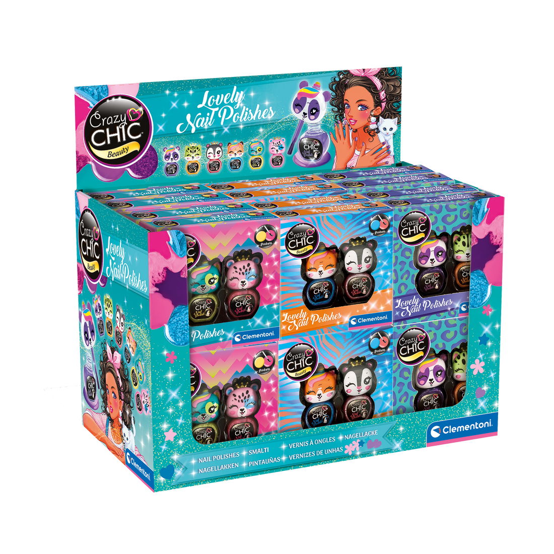 CRAZY CHIC: LOVELY ENS. DE 2 VERNIS À ONGLE (VENDU 36 UNITÉS - 3 MODÈLES) CLEMENTONI