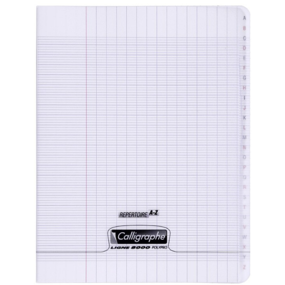 8000 Polypro, Livre Indexé Agrafé 17X22Cm 48Sh Séyès 90G CLAIREFONTAINE