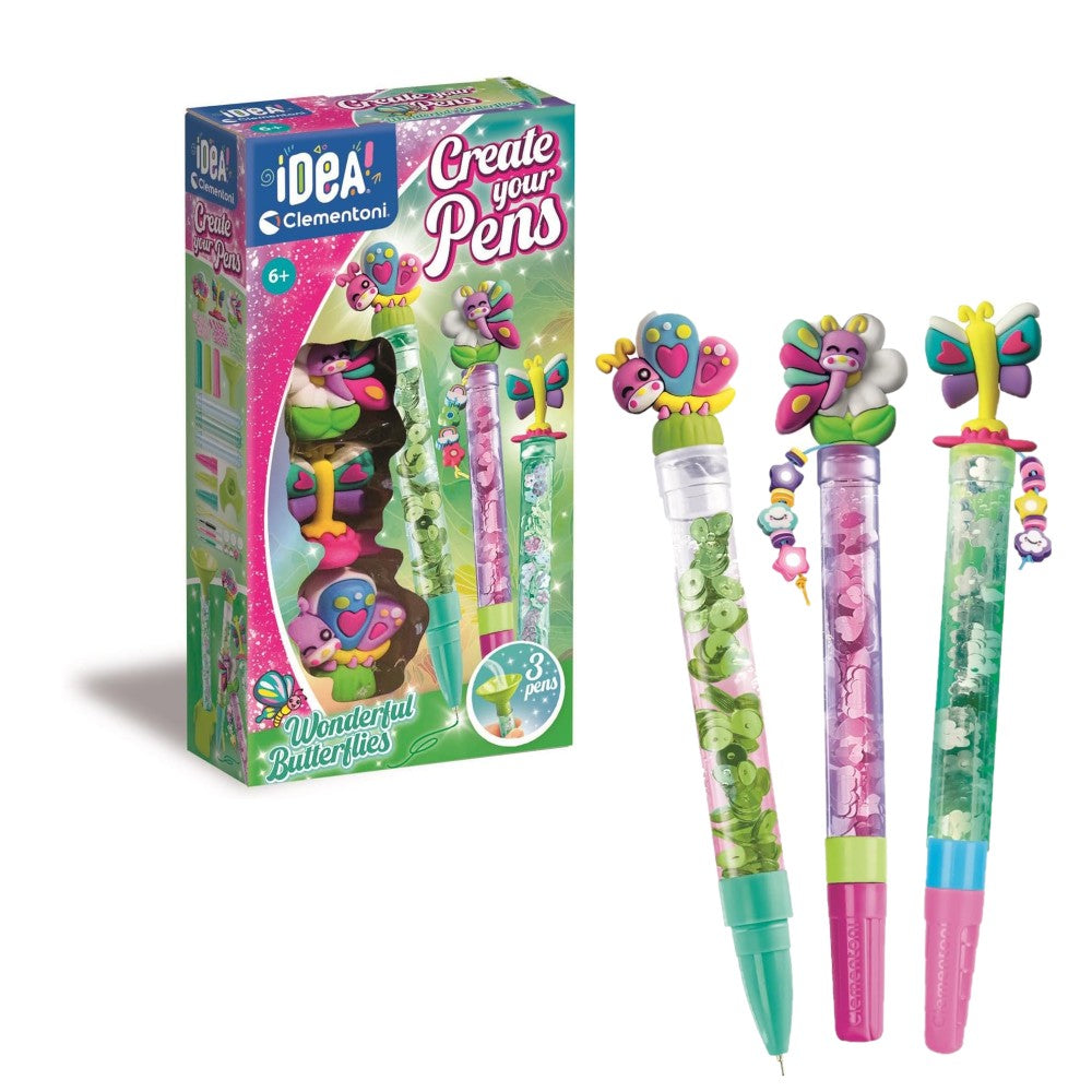 Clementoni Idea - Create Your Highlighters : Crazy Summer, Laboratoire des surligneurs personnalisés, Kit créatif pour enfants 6 ans avec 3 surligneurs personnalisables avec accessoires, 18130 Clementoni Idea - Create Your Highlighters : Crazy Summer, Laboratoire des surligneurs personnalisés, Kit créatif pour enfants 6 ans avec 3 surligneurs personnalisables avec accessoires, 18130