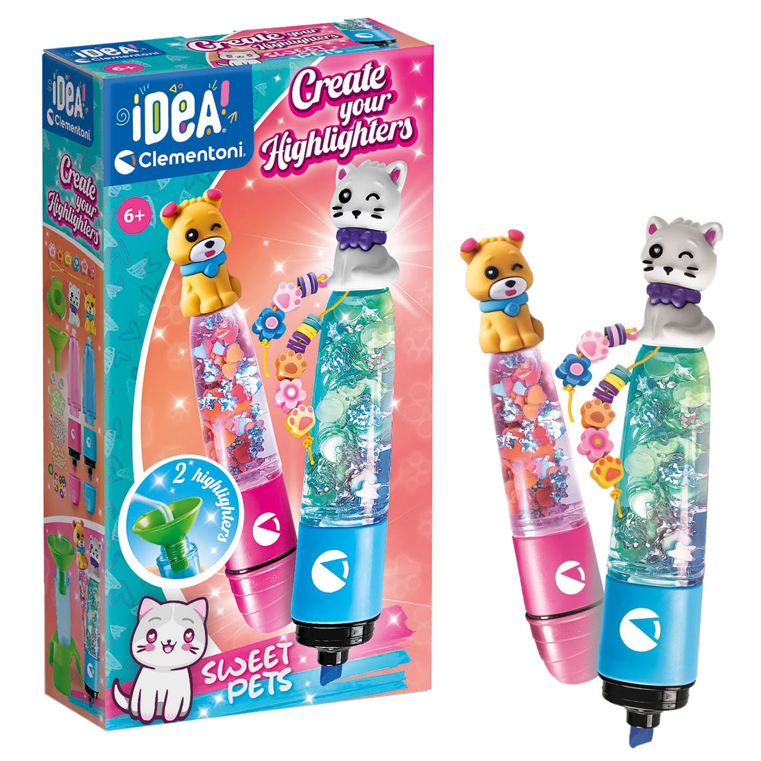 IDEA: CRÉE TES SURLIGNEURS - ADORABLES ANIMAUX DE COMPAGNIE CLEMENTONI