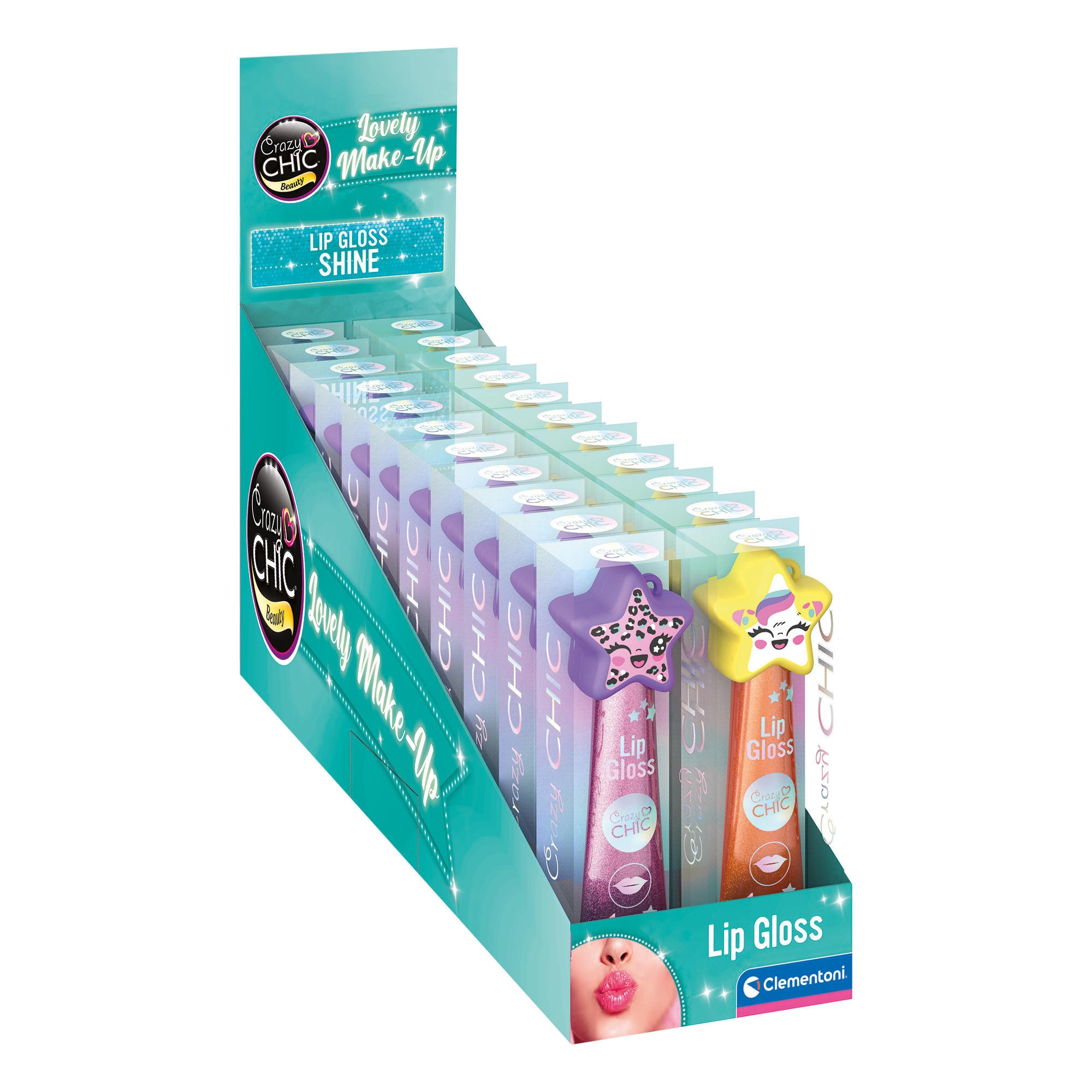 CRAZY CHIC: LOVELY LIPGLOSS - TWINKLE (VENDU 18 UNITS - 2 MODÈLES) CLEMENTONI