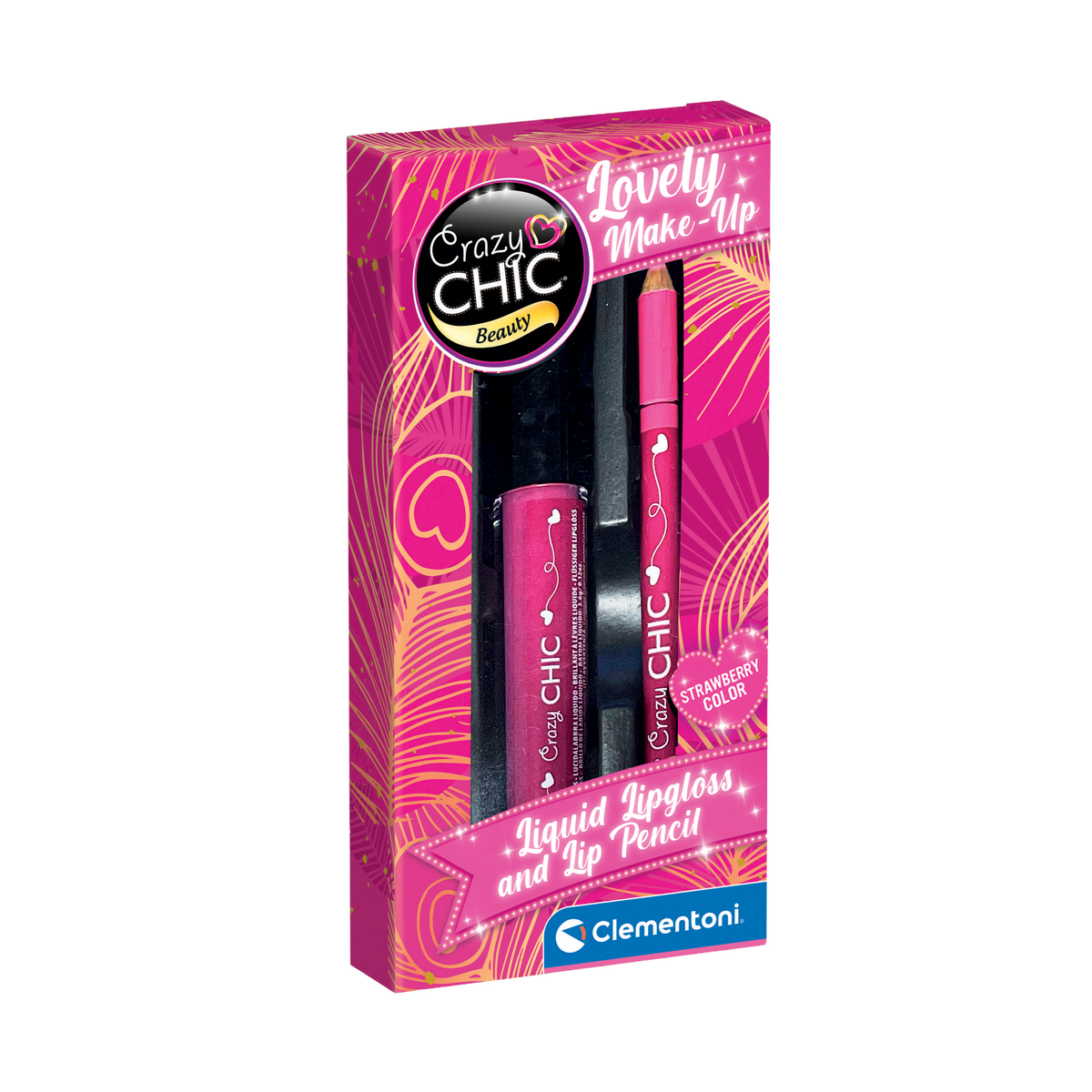 CRAZY CHIC: LIPGLOSS - ROSE POWER (VENDU 16 UNITÉS) - CLEMENTONI