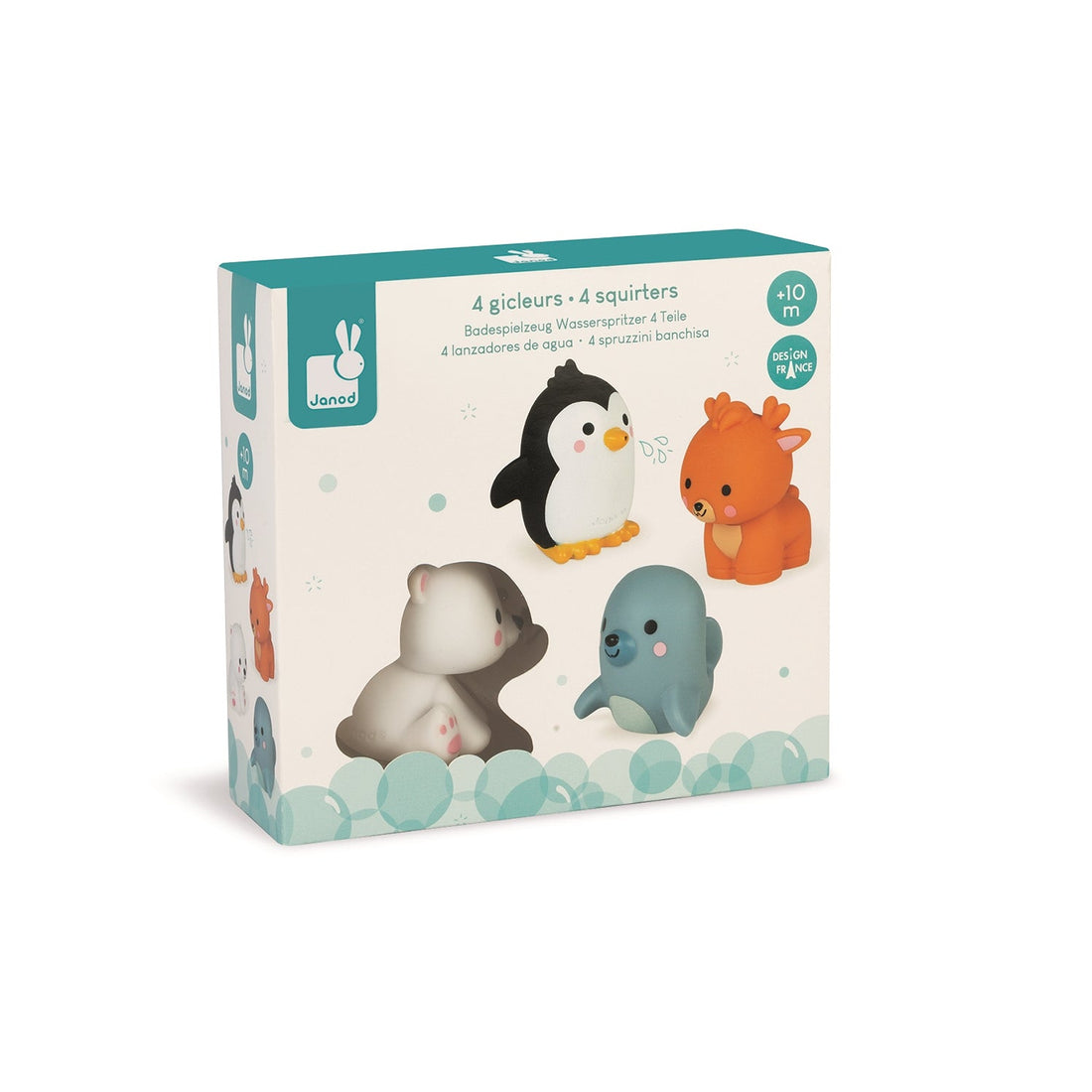 4 GICLEURS DE BAIN - LES ANIMAUX POLAIRES JANOD