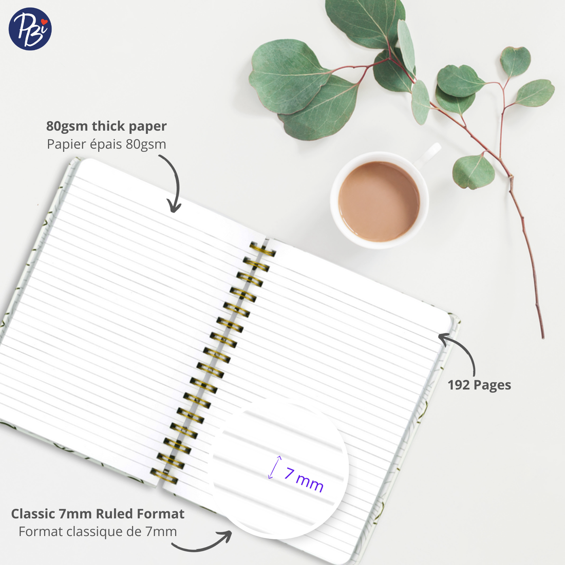 CAHIER DE NOTES - PETITS COEURS DORÉS PBI LIVRES NOTES