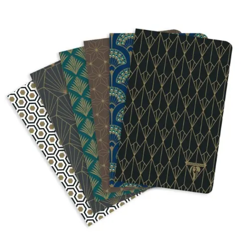 Carnet néo déco agrafé ligné -assortis- 96 pages (11x17cm) CLAIREFONTAINE