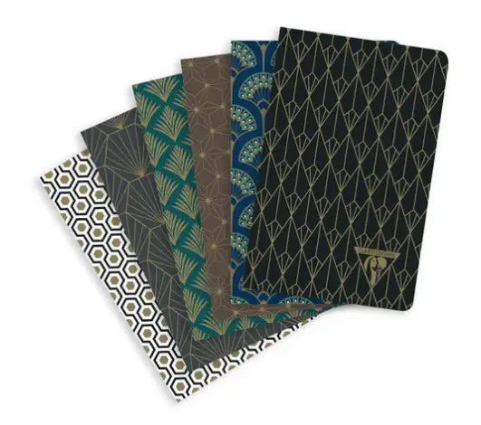 Carnet néo déco agrafé ligné -assortis- 96 pages (9x14cm) CLAIREFONTAINE