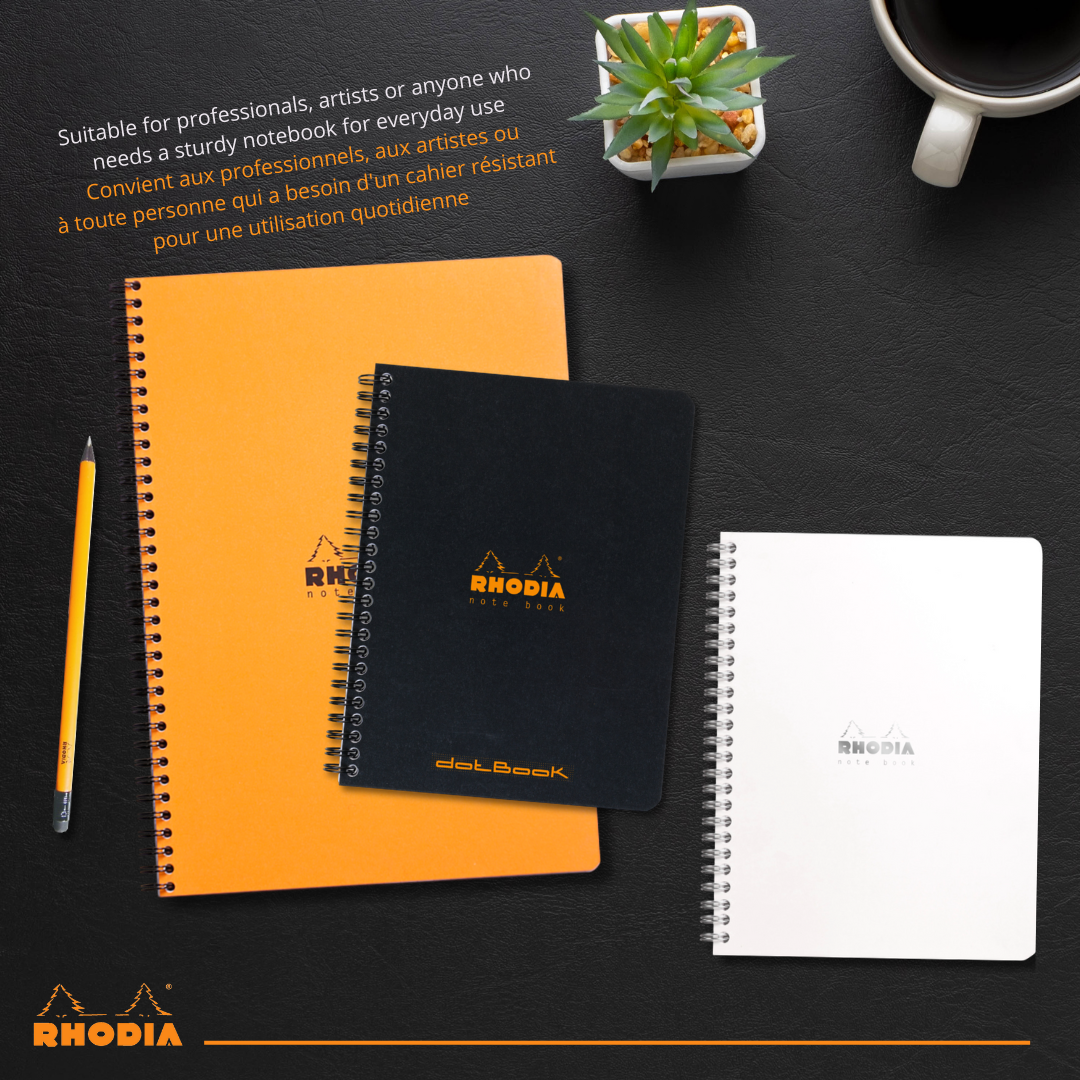 Cahier  à spirales ligné 9X11,75 Orange RHODIA
