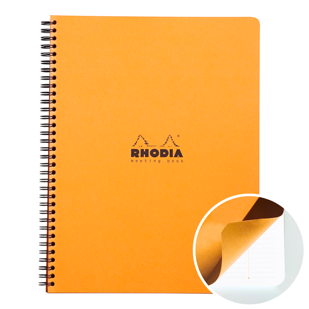 Cahier de réunion 9X11,75 Orange RHODIA