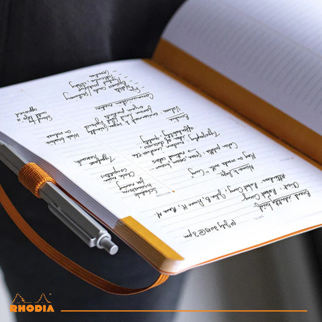 Cahier de réunion 6,5X8,25 Noir RHODIA