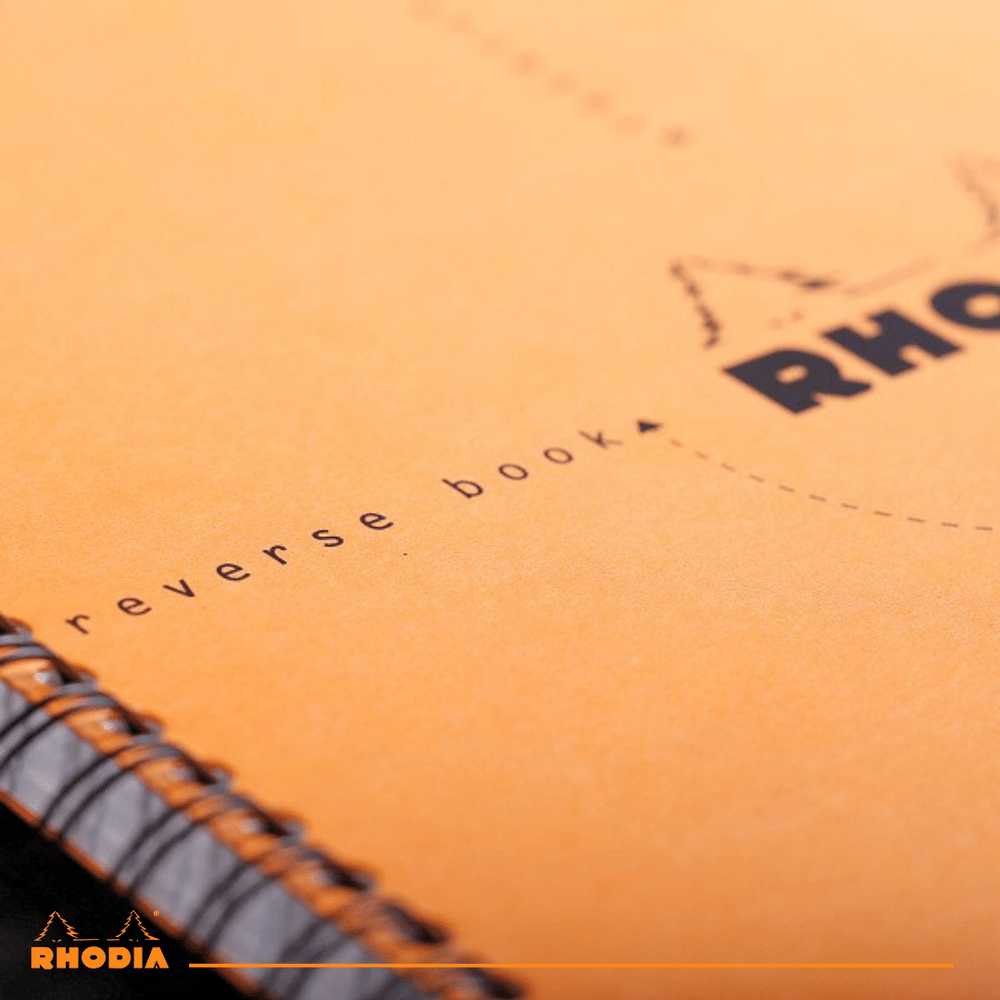 Livre inversé 8,25X8,25 Orange RHODIA