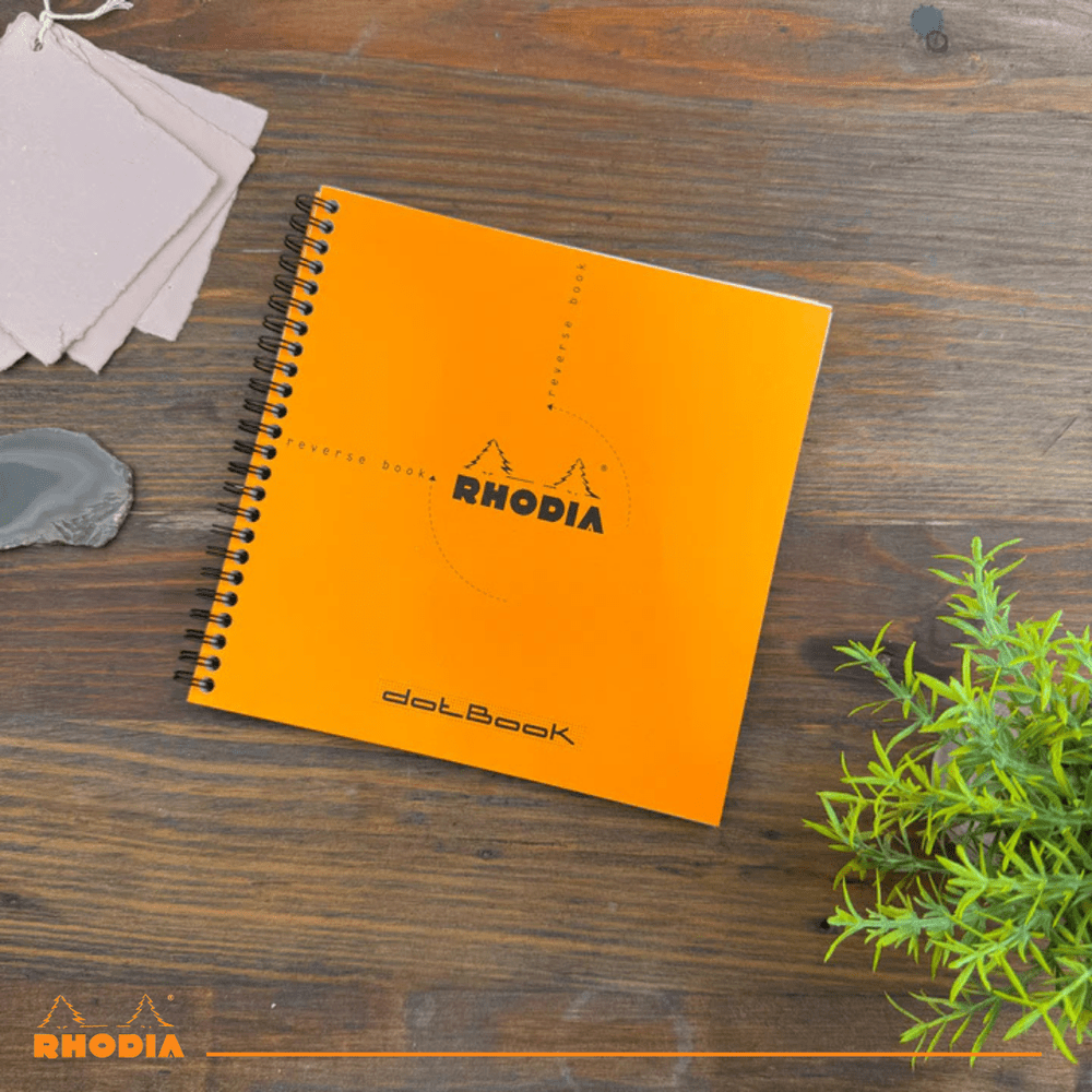 Livre inversé 8,25X8,25 Orange RHODIA