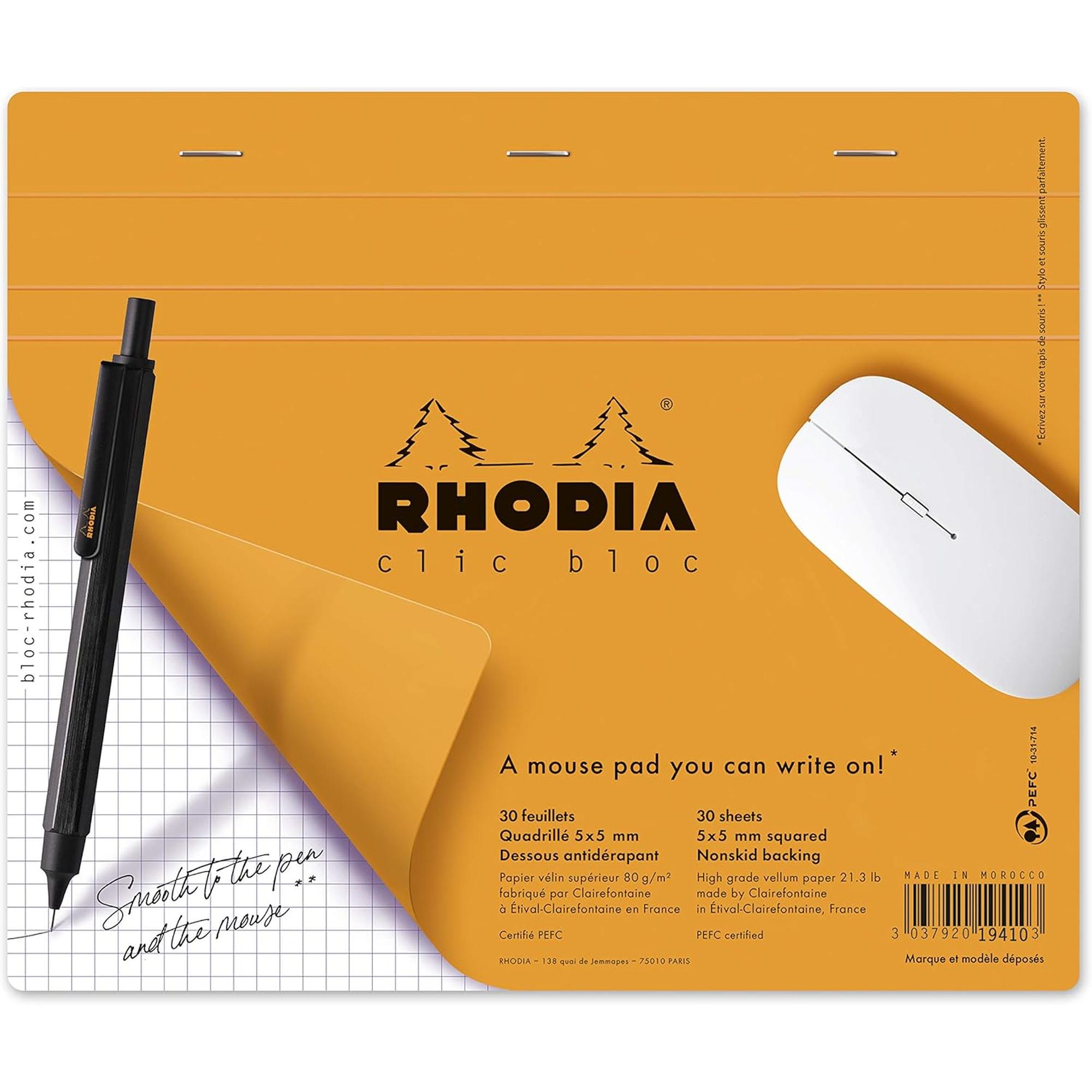 Clic-Bloc Orange  5/5 7,25X9,25 RHODIA