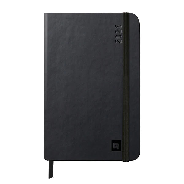 Webplanner 2026: Agenda millésimé verticale -noir- 160 pages (10x15cm) RHODIA