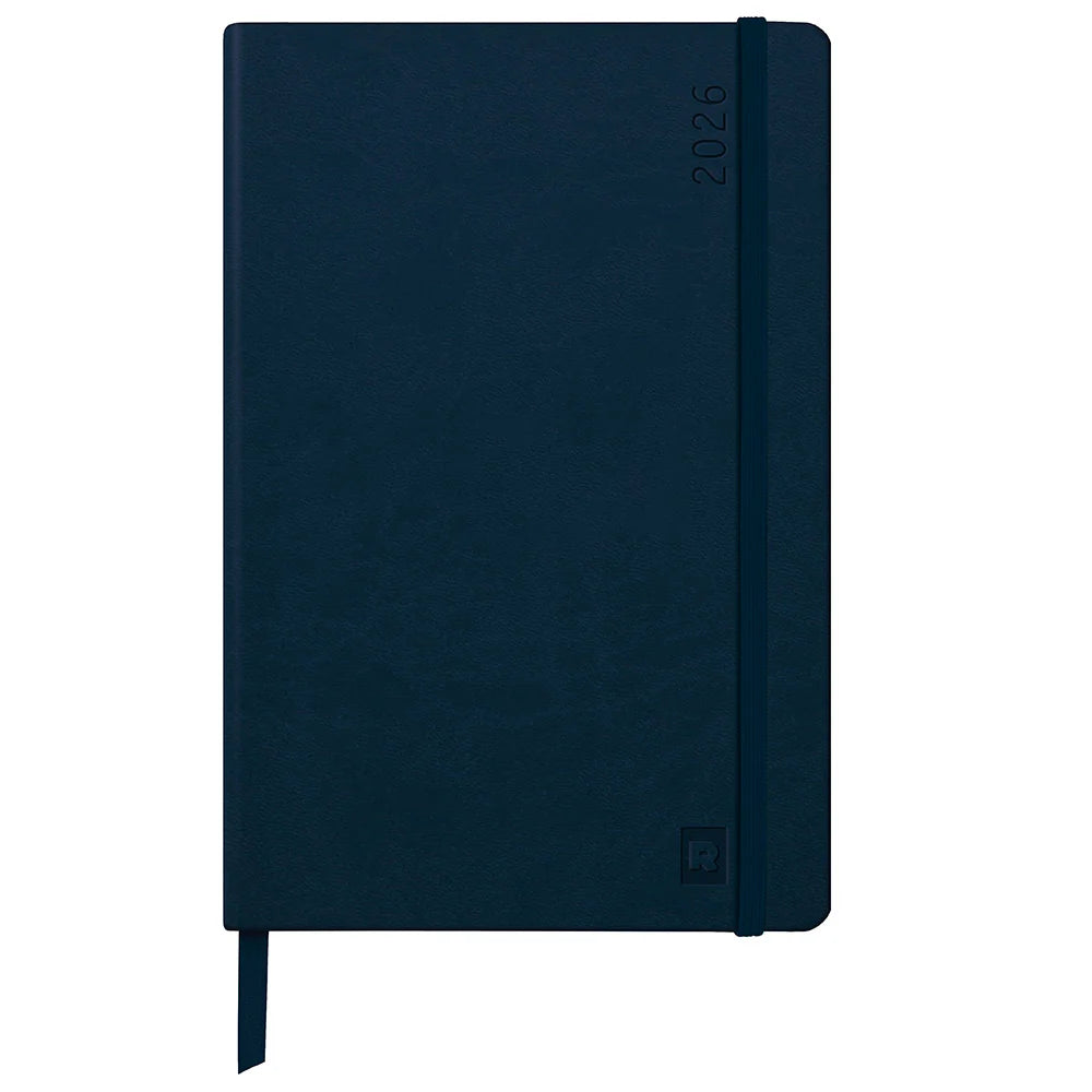 Webplanner 2026: Agenda millésimé verticale -bleu nuit- A5. 160 pages (14.8x21cm) RHODIA