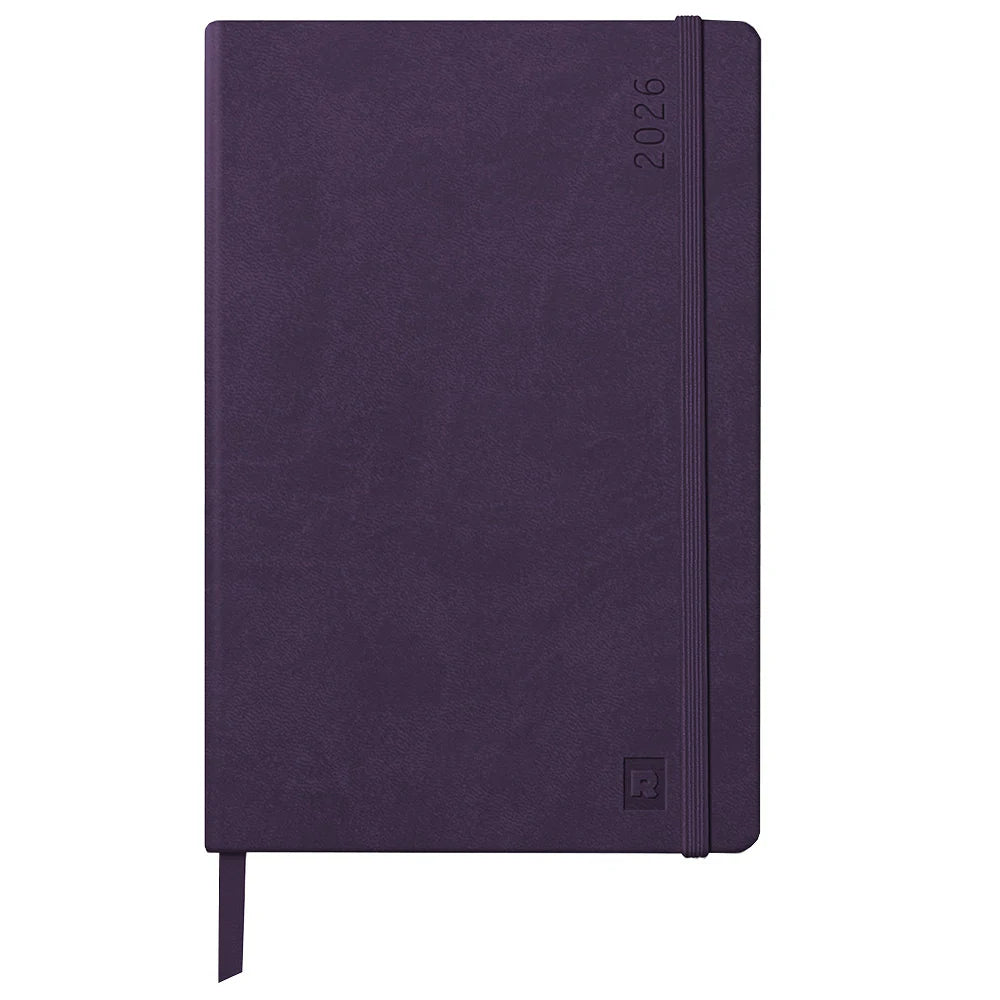 Webplanner 2026: Agenda millésimé verticale -aubergine- A5. 160 pages (14.8x21cm) RHODIA