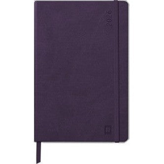 Webplanner 2026: Agenda millésimé horizontale -aubergine- A5. 160 pages (14.8x21cm) RHODIA