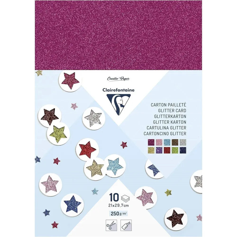Carton Pailleté 10S 8¼X11¾ CLAIREFONTAINE