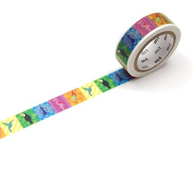 Ruban Washi 15mmx7m Oiseau coloré MT TAPES