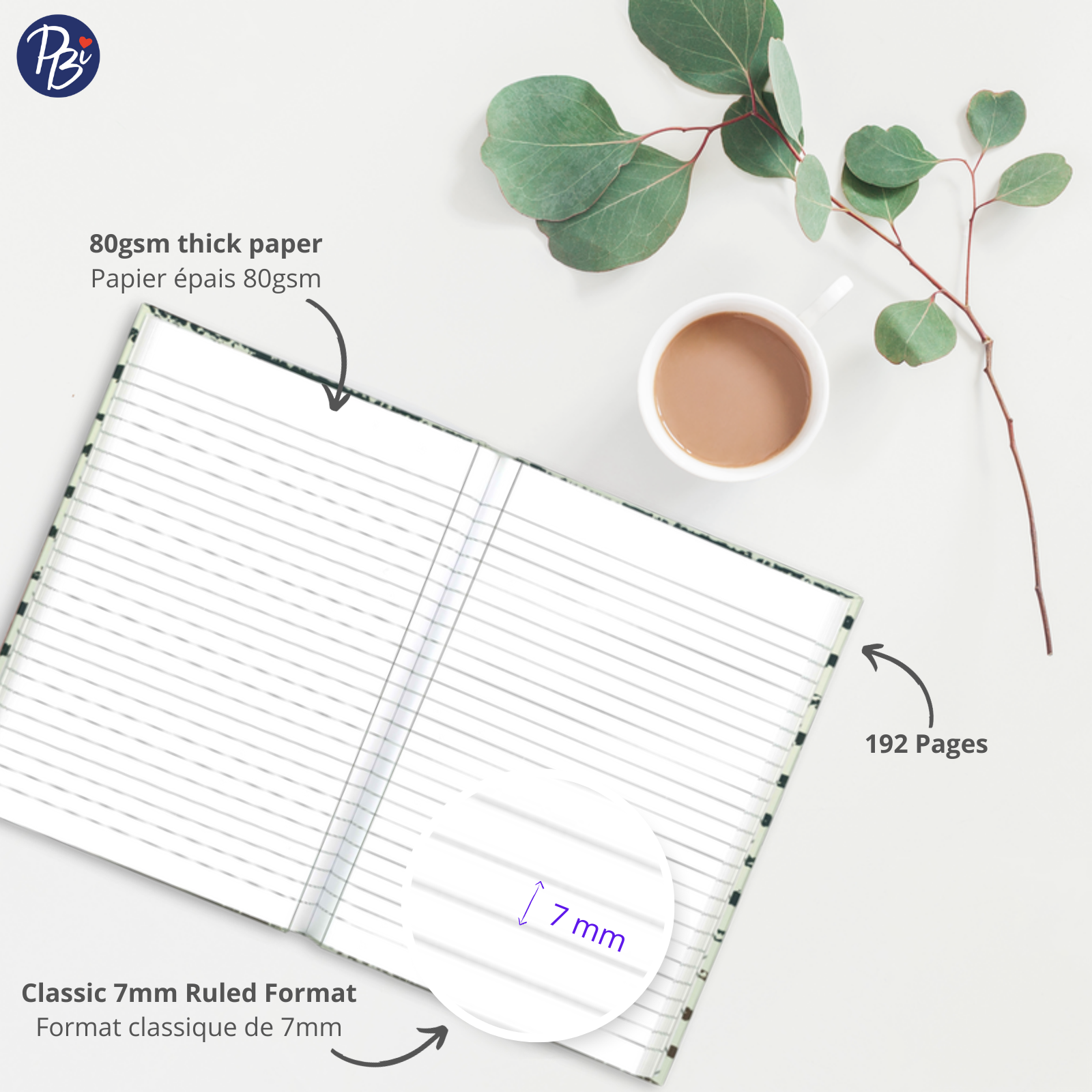 CAHIER DE NOTES - GRAND - LIGNES TEXTURÉES PBI LIVRES NOTES