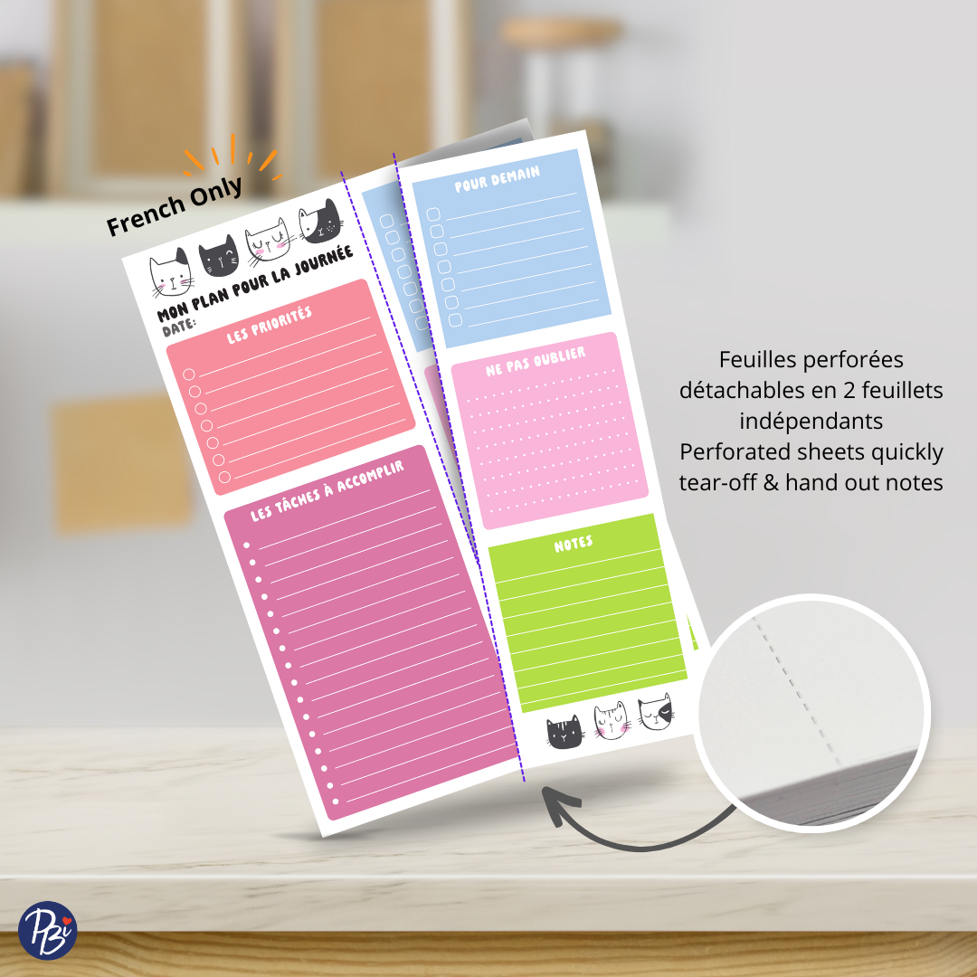 NOTEPAD PLANIFICATEUR- CHATS PBI AUTRES