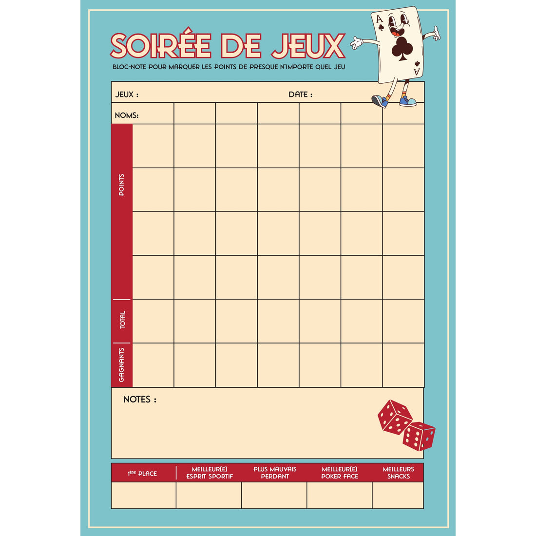 NOTEPAD- SOIRÉE DE JEUX PBI AUTRES