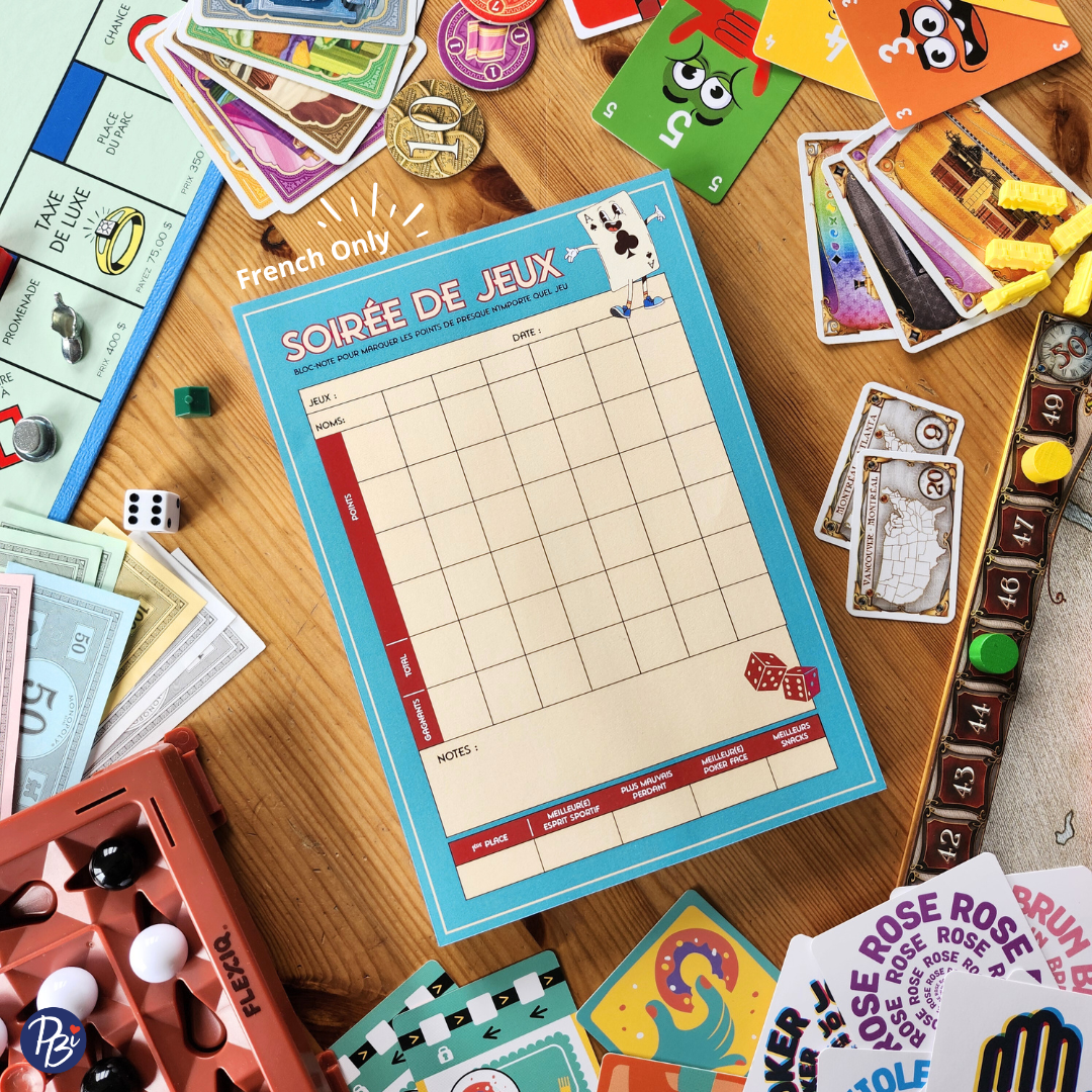 NOTEPAD- SOIRÉE DE JEUX PBI AUTRES