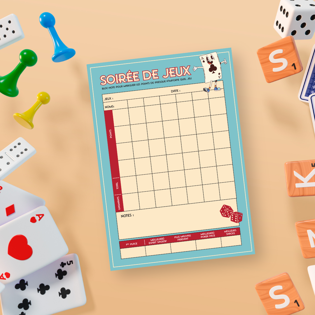 NOTEPAD- SOIRÉE DE JEUX PBI AUTRES