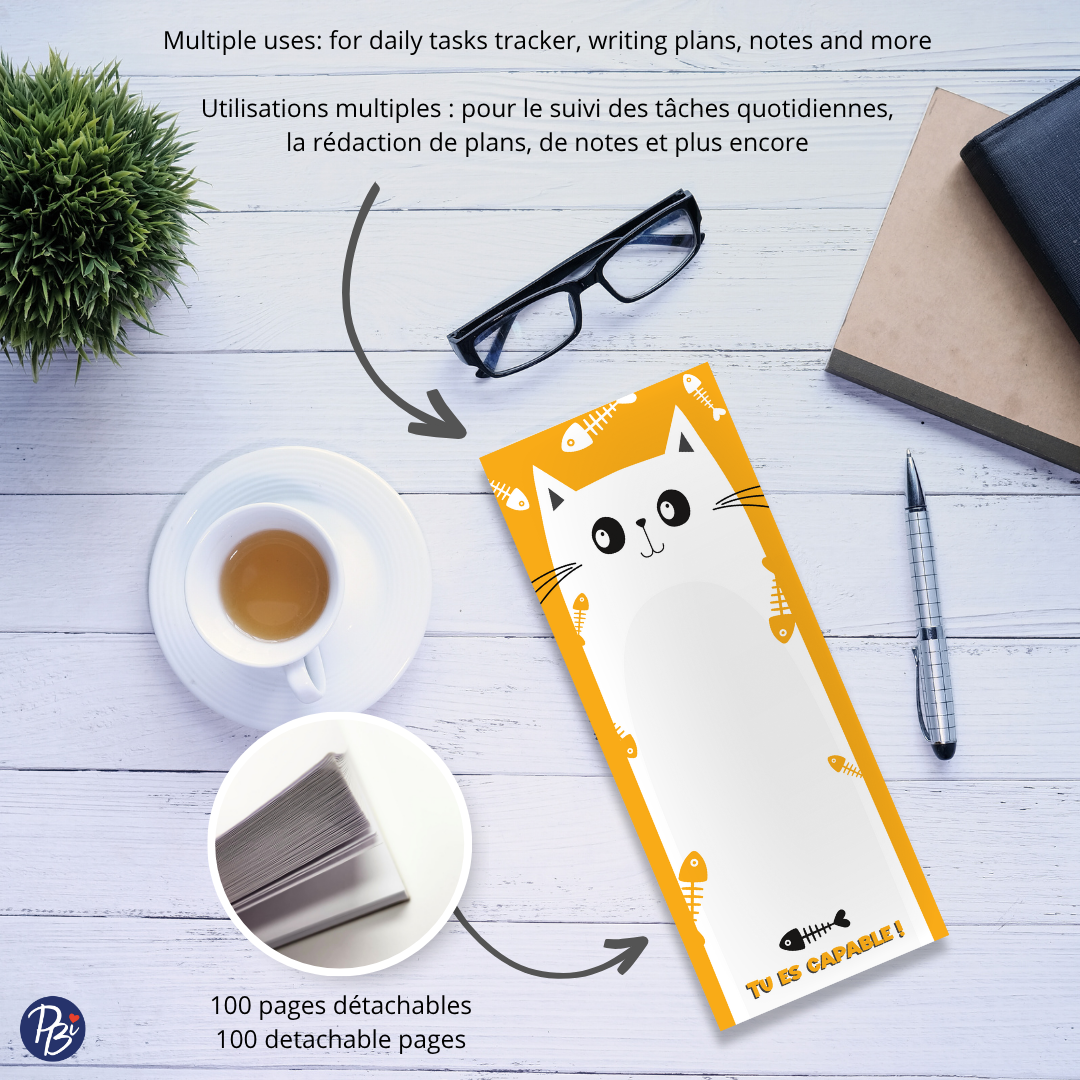NOTEPAD- CHAT JAUNE PBI AUTRES