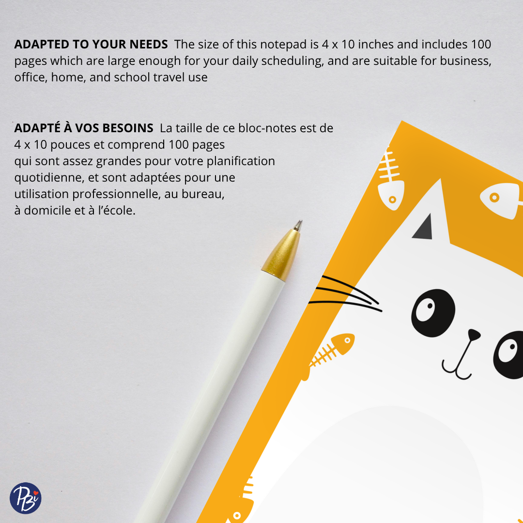 NOTEPAD- CHAT JAUNE PBI AUTRES