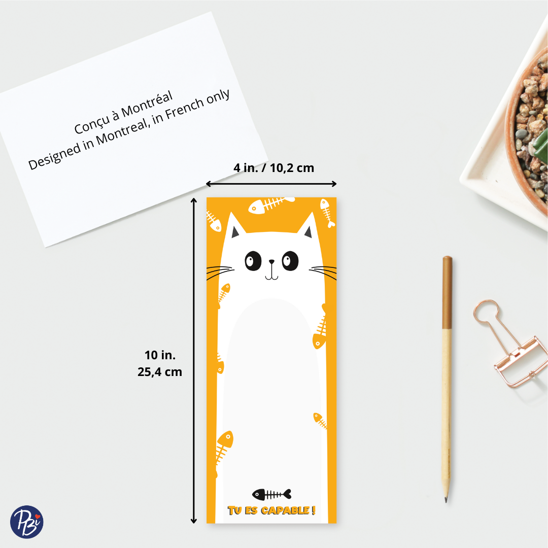 NOTEPAD- CHAT JAUNE PBI AUTRES